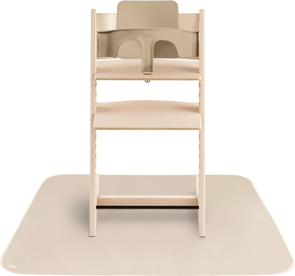 mushie Baby Splat Mat 42.5x42.5 Inch (Fog) | Water Resistant for Under High Chair and Infant Play | Amazon (US)