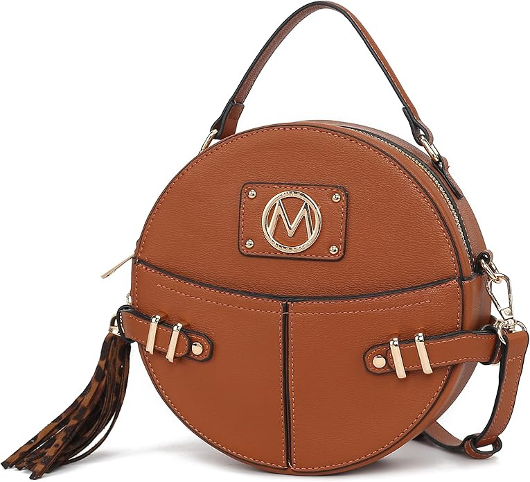 MKF Collection Round Bag for Women, Vegan Leather Circle Crossbody Bag Shoulder Purse by Mia K | Amazon (US)