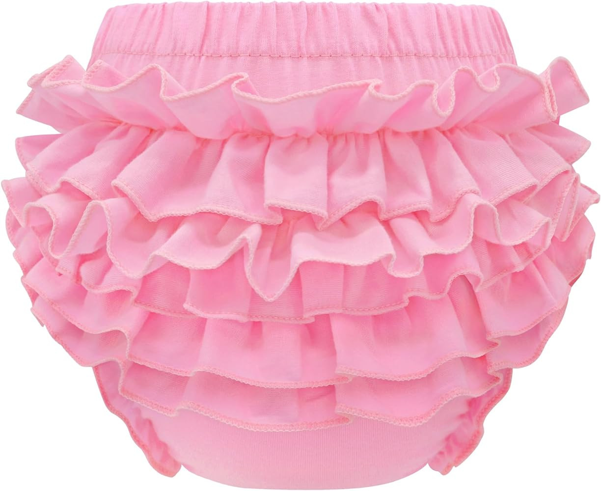 Olreco Baby Bloomers Diaper Covers for Girls Ruffle Bloomers for Toddler Girls Diaper Cover Baby ... | Amazon (US)