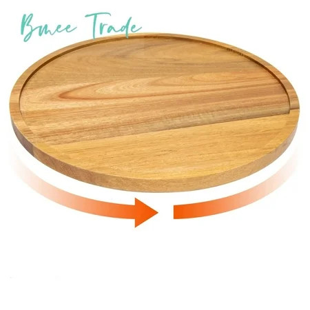 Wooden Lazy Susan Organizer Turntable for Kitchen Cabinet Pantry Table Spice Rack | Walmart (US)