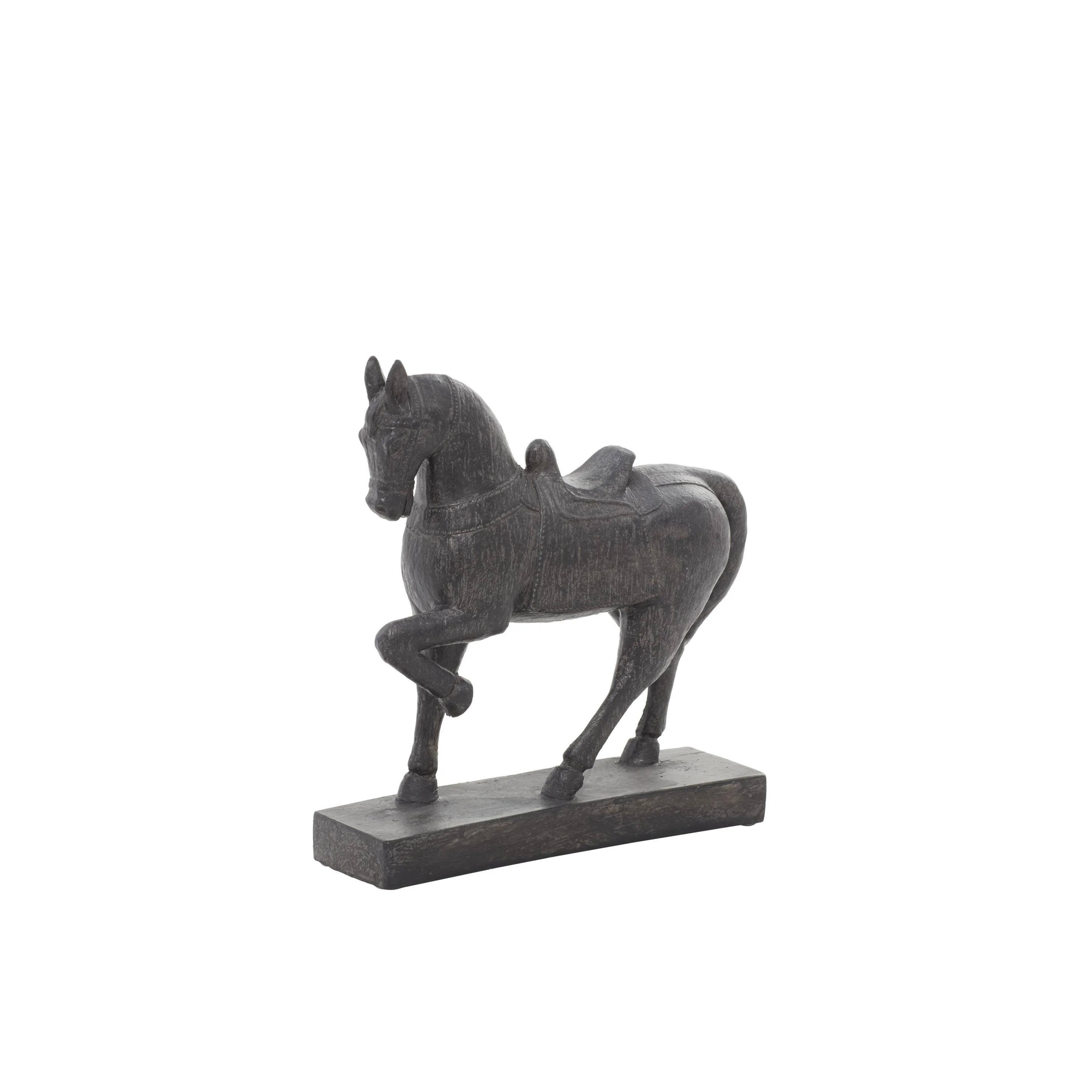 9" x 9" Brown Polystone Horse Sculpture, by DecMode | Walmart (US)