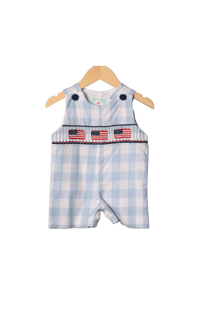 Smocked Star Spangled Flag Jon Jon | The Smocked Flamingo