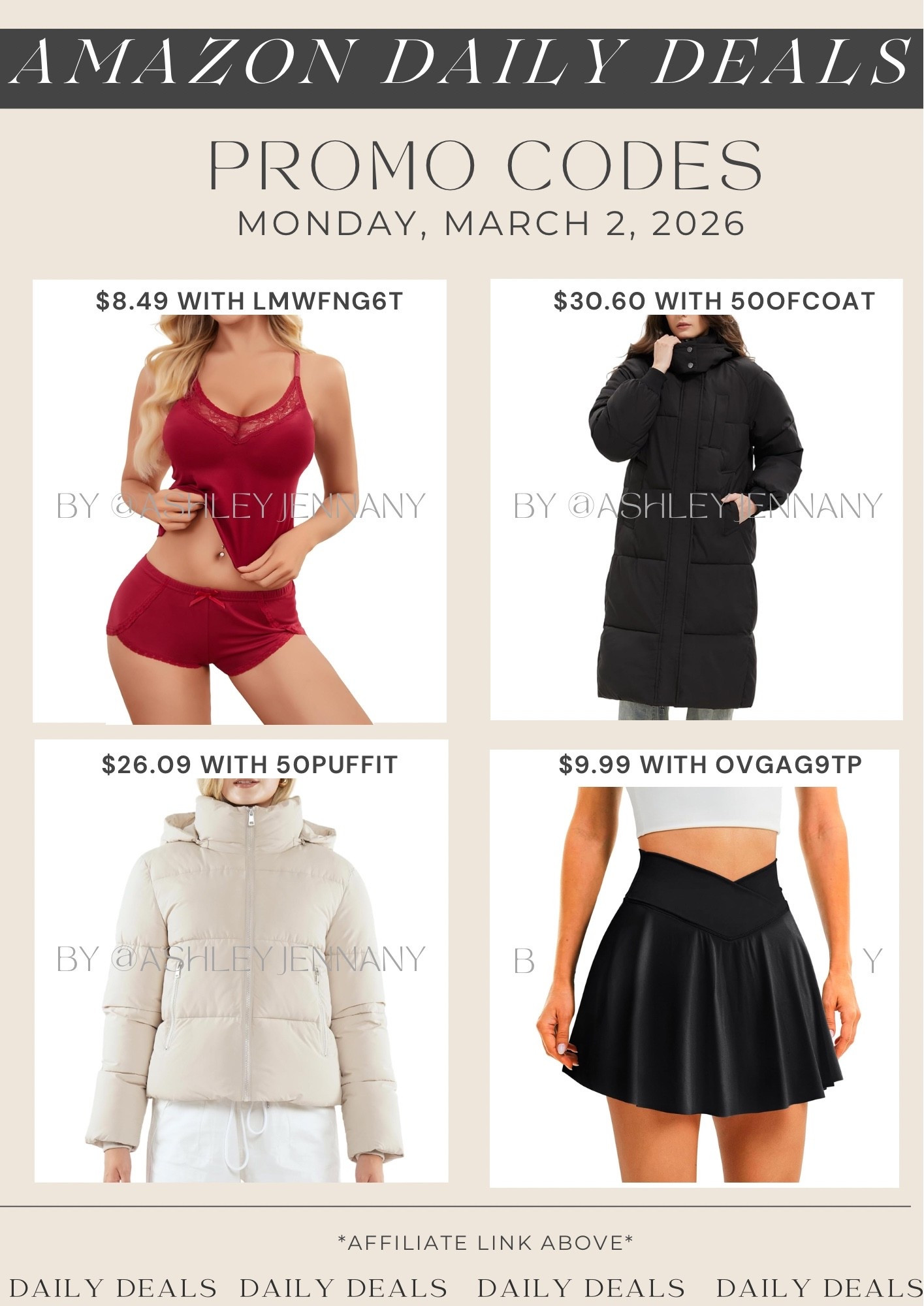 Amazon fashion deals on this lounge set, winter coats and tennis skirt/skort

#LTKSeasonal #LTKSaleAlert #LTKMidsize