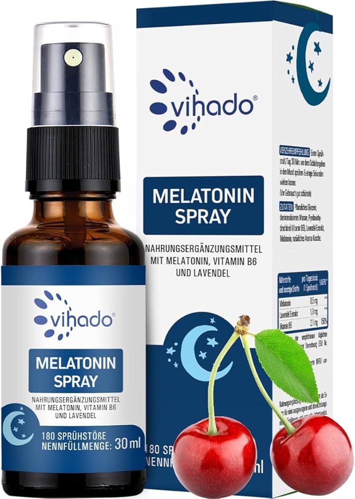 Vihado Melatonin Spray - Premium: Bis zu 5-fach höher dosiert - 180 Tage Vorrat - Melatonin Spra... | Amazon (DE)