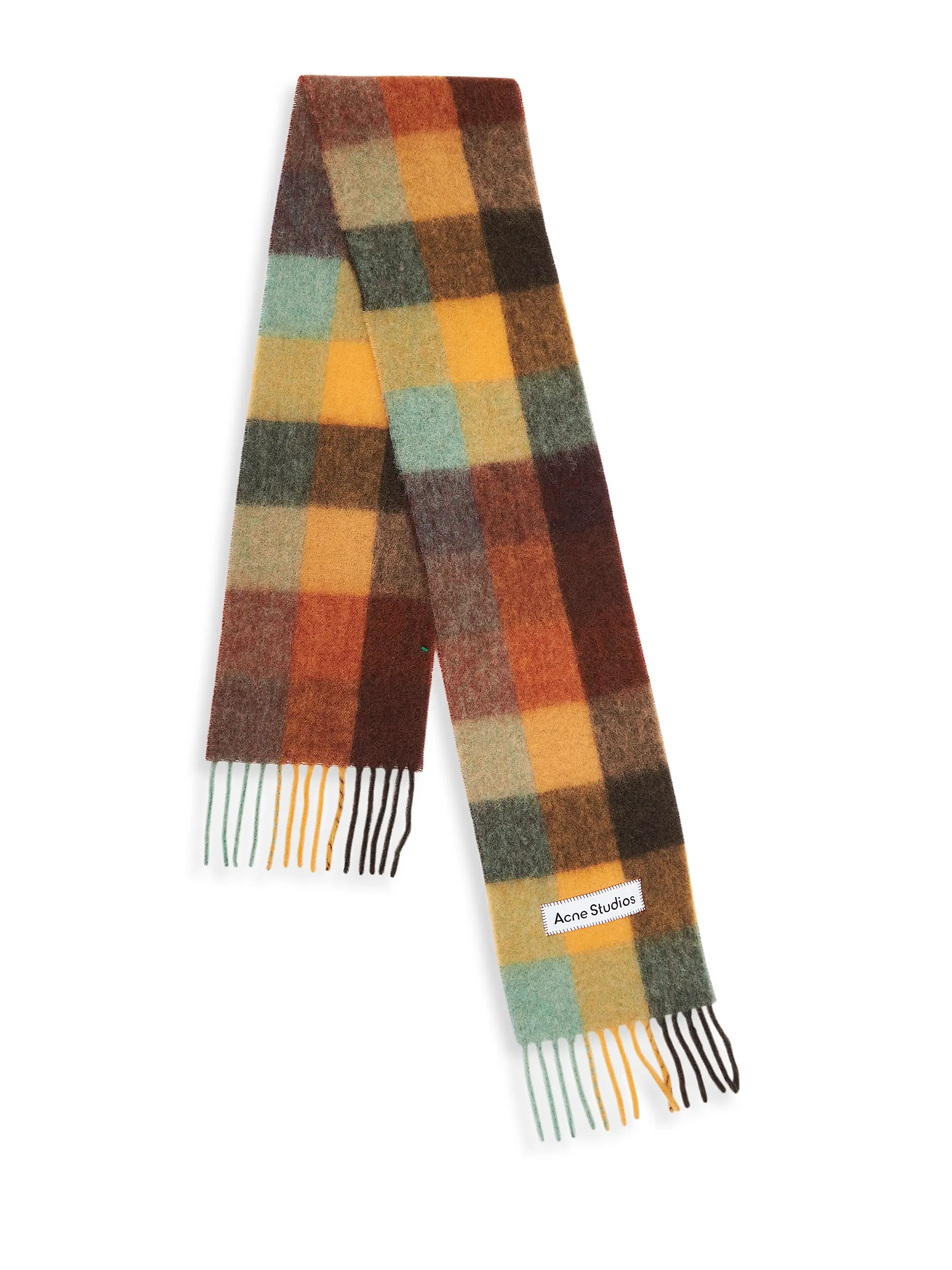 Unisex Main Vally Checkered Fringe Scarf | Saks Fifth Avenue