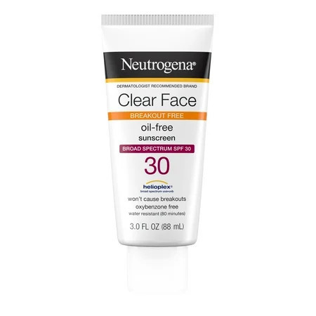 Neutrogena SPF 30 Clear Face Sunscreen for Oily Skin 3 fl. oz | Walmart (US)