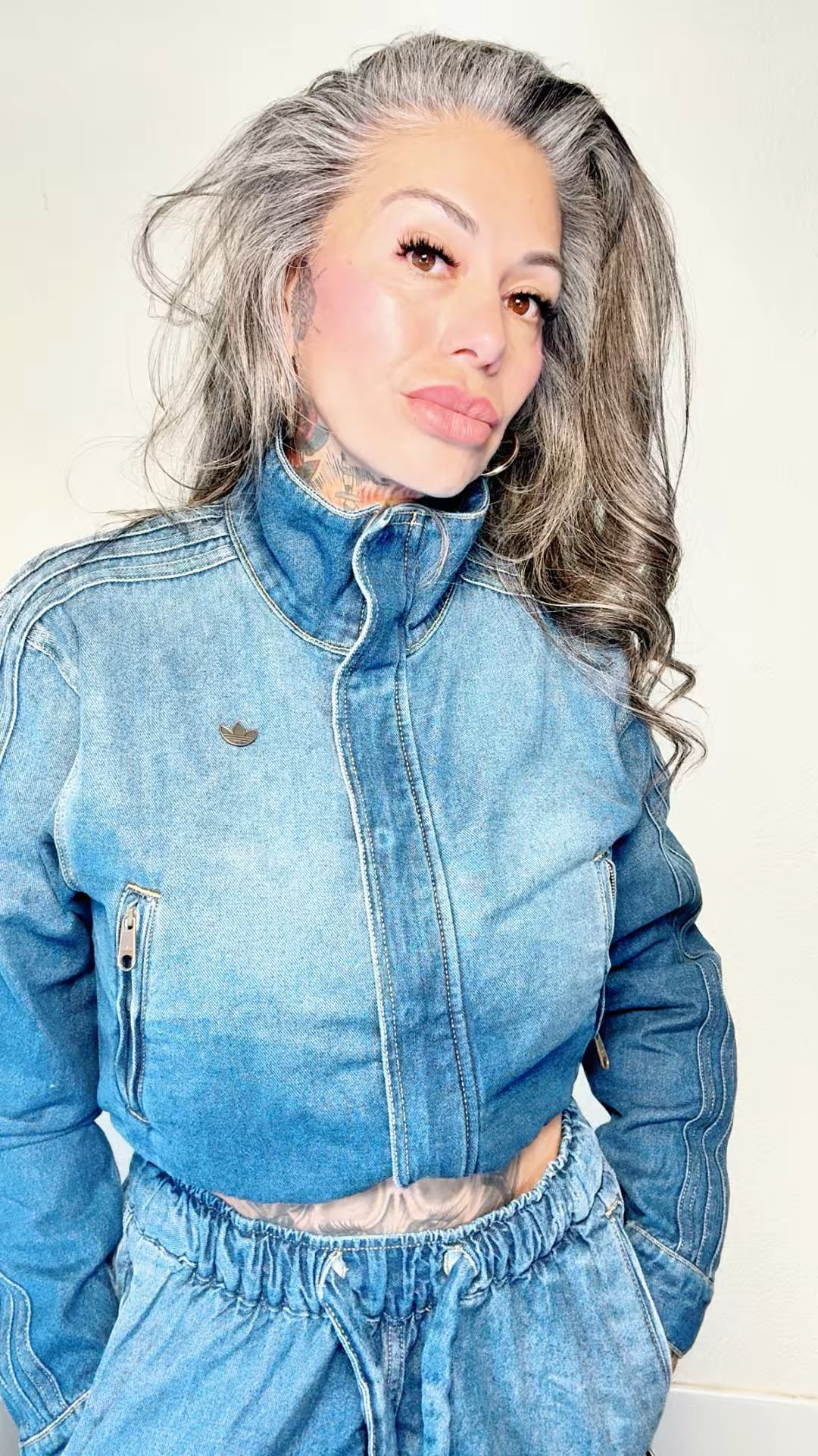 Denim on denim but make it Adidas 😏
track suit energy, street made, silverfox approved 🖤

#silverfox #adidasstyle #denimondemin #trackchic #ootd @adidas 

#LTKPetite #LTKOver40 #LTKootd