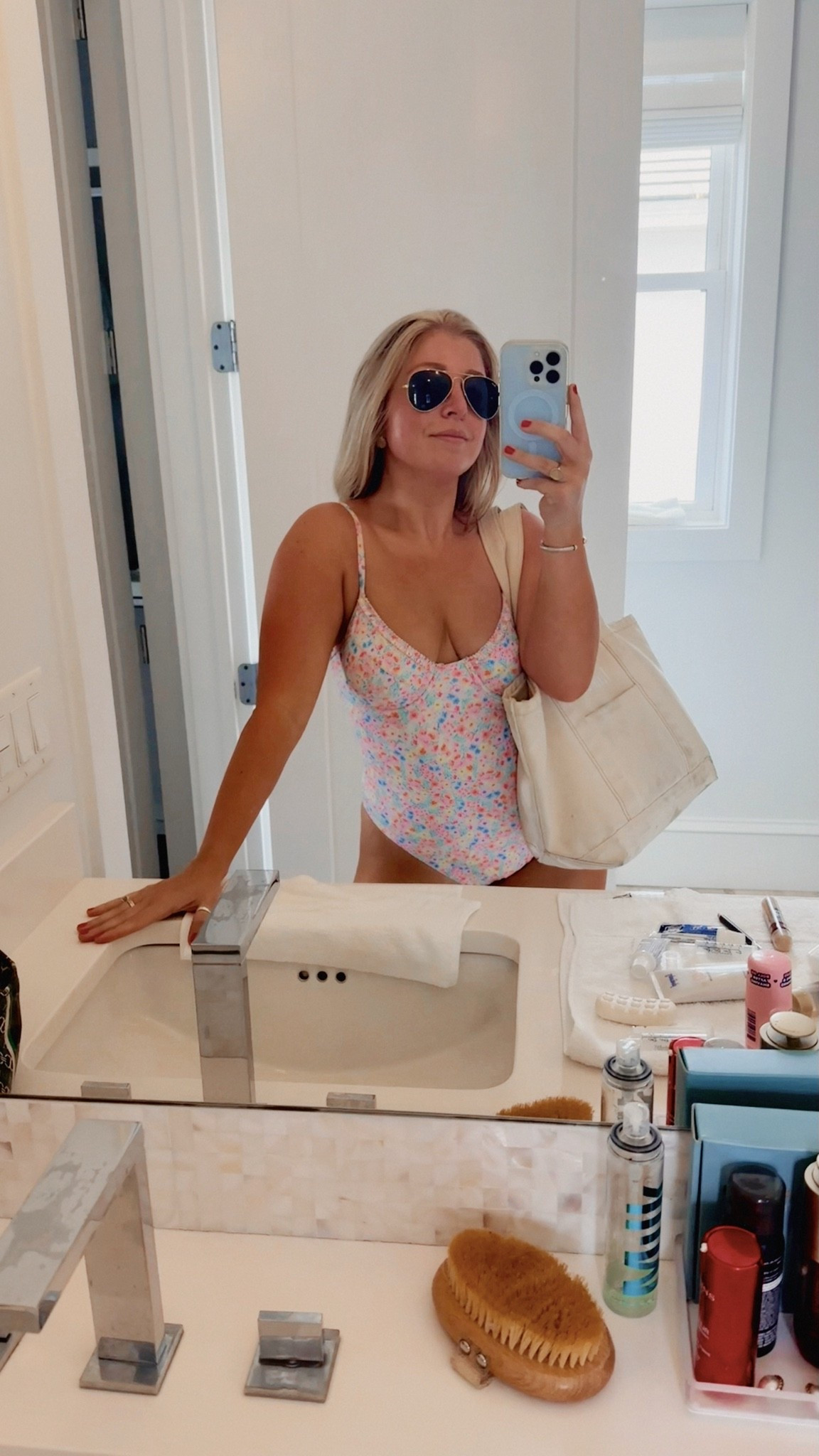 Floral one-piece swimsuit on sale for under $100

#LTKMidsize #LTKmomlife #LTKSwim