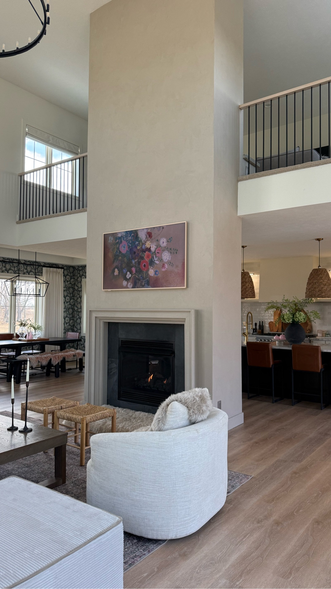 We have had the Samsung frame tv in our kitchen for years and just recently got the TCL frame tv for the great room.  The TCL frame tv is by far our favorite.  It comes with a pretty wood frame, whereas the Samsung it costs more for a wood frame.  The TCL also has way more art choices and it is a lot easier to add family photos to it.  Lastly, it is thinner to the wall.  Comment SHOP for the links to both. 

#homedecorating #livingroomdecor #frametv #fireplacemakeover #doublesidedfireplace

#LTKHome