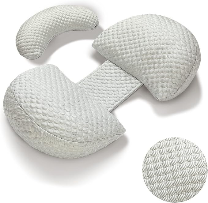 taynoes Pregnancy Pillows Cooling for Sleeping, Maternity Pillows, Detachable and Adjustable Doub... | Amazon (US)