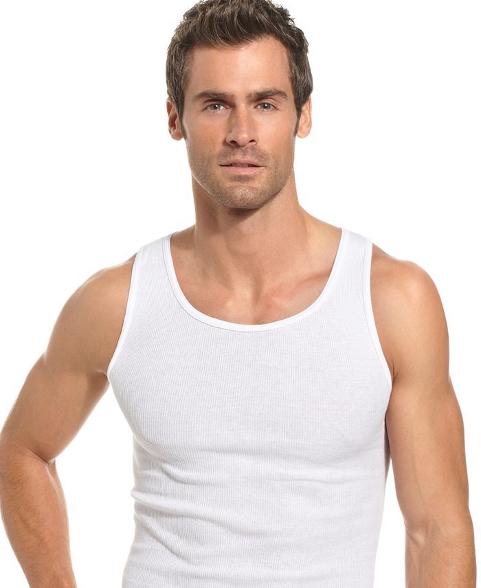 Men's Underwear, Tagless Ribbed Tank Top 5 Pack | Macys (US)