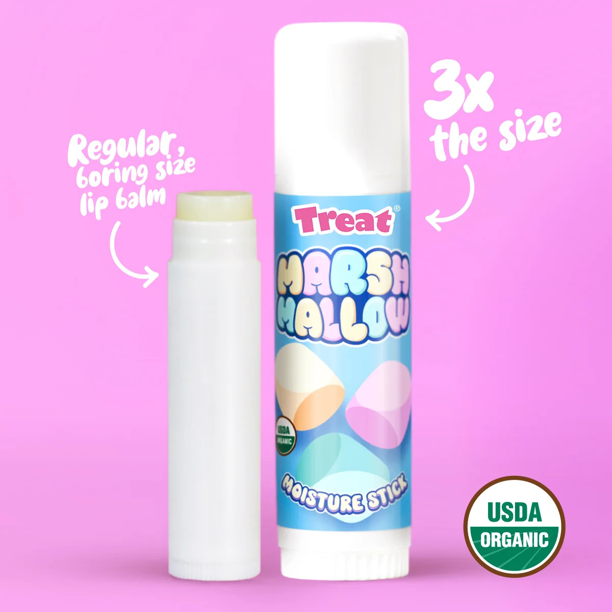Marshmallow "Anywhere" Jumbo Organic Moisture Stick | Marshmallow | Treat Beauty