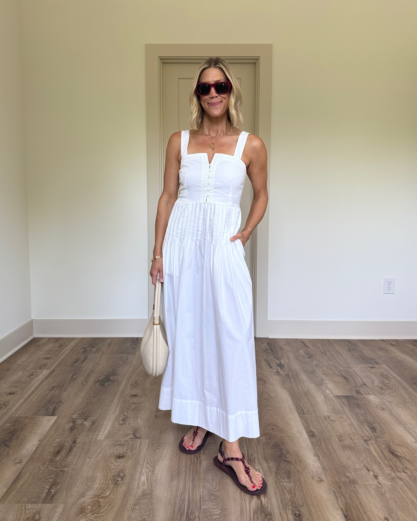 Wearing small dress, sandals tts

#LTKootd #LTKSeasonal #LTKOver40