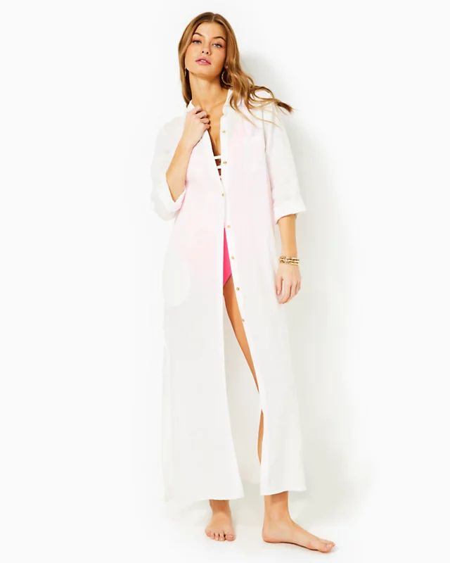 Natalie Linen Maxi Cover-Up | Lilly Pulitzer