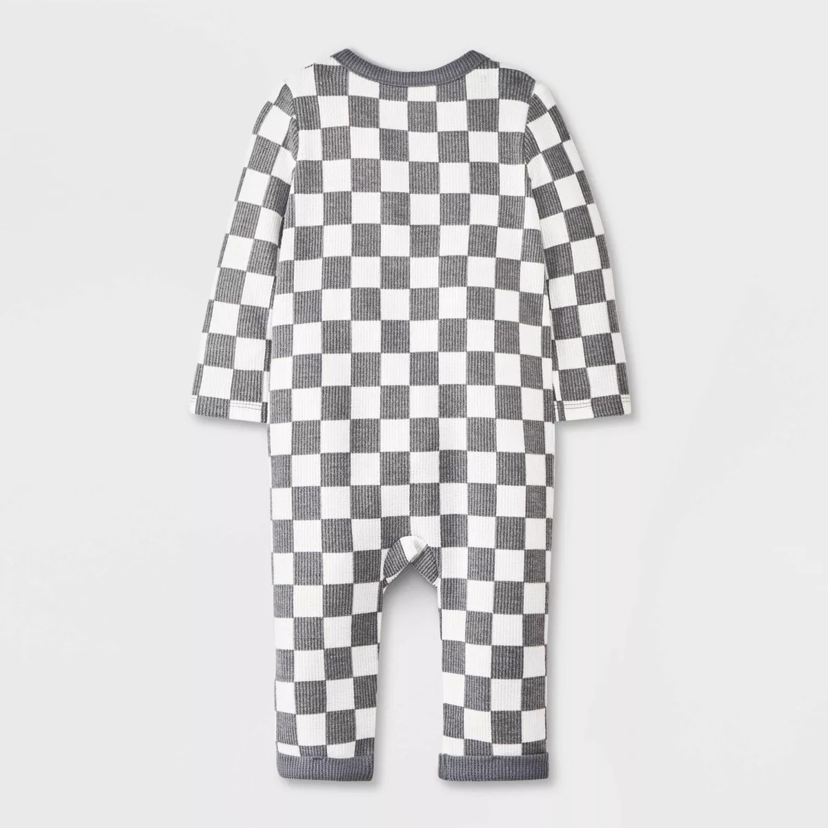 Baby Boys' Checkered Romper - Cat & Jack™ Gray | Target