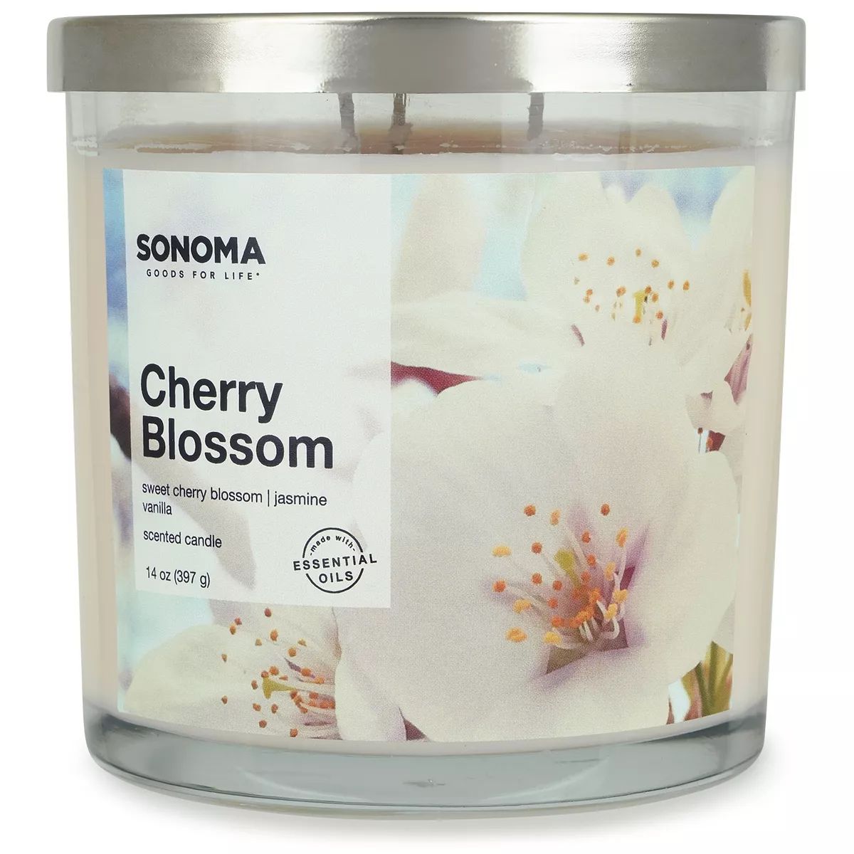Sonoma Goods For Life® Cherry Blossom 14-oz. Candle Jar | Kohl's