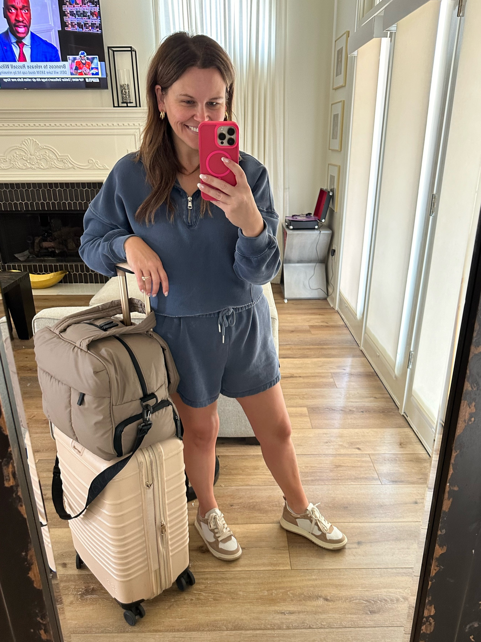 Road Trip Outfit

Abercrombie set! This specific color is sold out but linking a few other options that I love! 

The Steve Madden sneakers are the most comfy! Love them and they go with everything! 

BÉIS roller-the best! Linking this color and other favorites as well! 

Calpak Luka duffel. Perfect size for a small bag to hold my toiletry cases, curling irons, laptop etc! It does fit under the airplane seat! 

#beisluggage #calpakluggage 

#LTKtravel #LTKstyletip #LTKfindsunder100