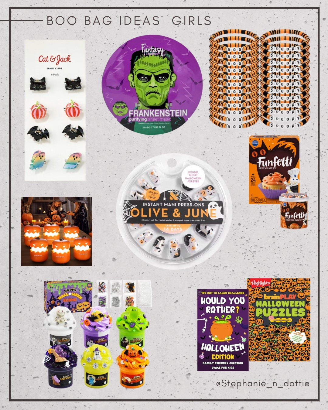 Halloween Gift Ideas | Halloween Boo Bags | Halloween | Girl Gift Ideas | Halloween Girl | Halloween Nails | Halloween Hair | Halloween Crafts | Halloween Activities Kids 

#LTKHalloween #LTKKids #LTKFamily