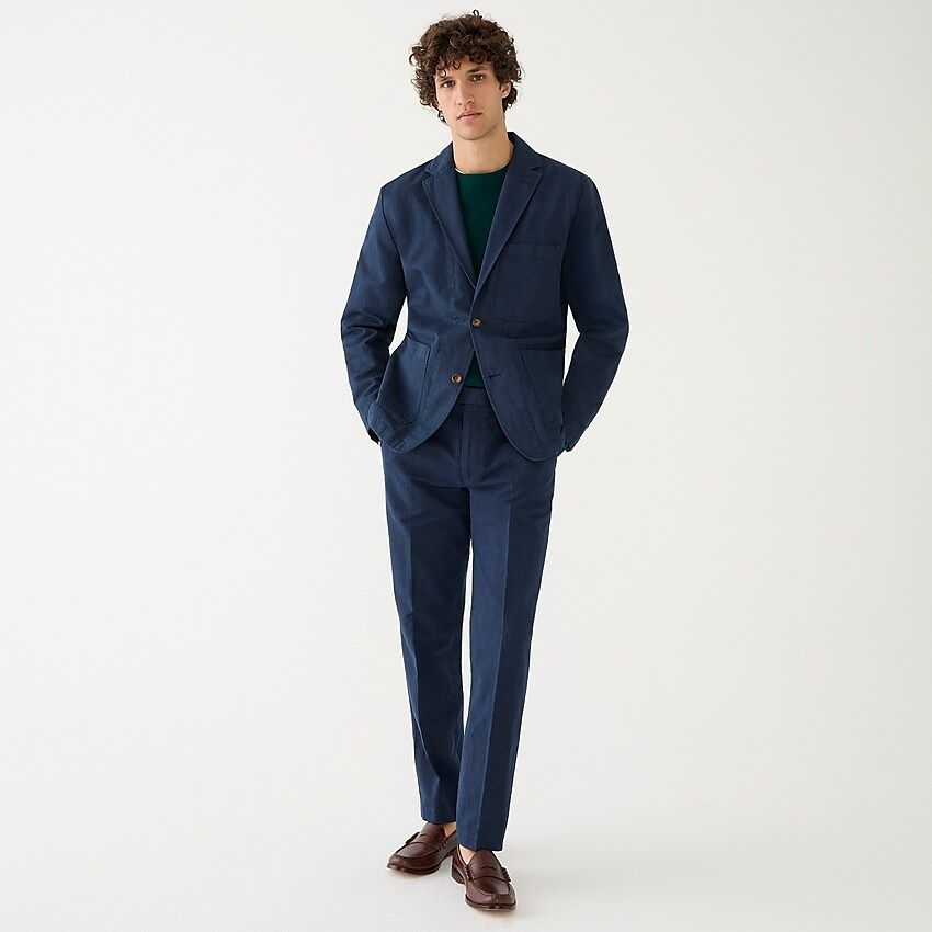 Garment-dyed cotton-linen chino suit jacket | J.Crew US