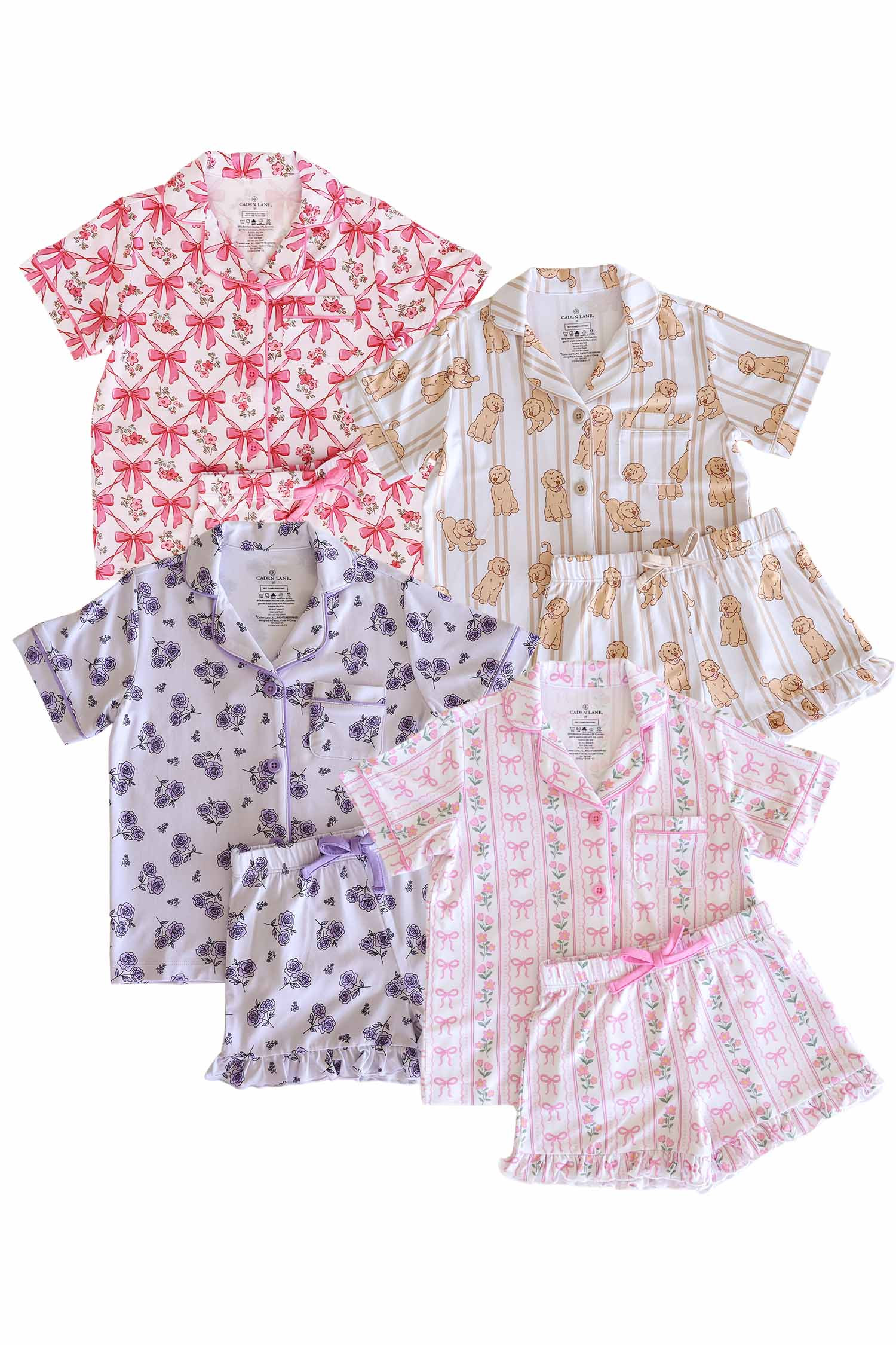 Girl's Two Piece Short Lounge Sets | Caden Lane