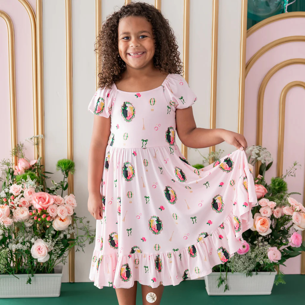 Puff Sleeve Twirl Dress in Wicked | Kyte Baby