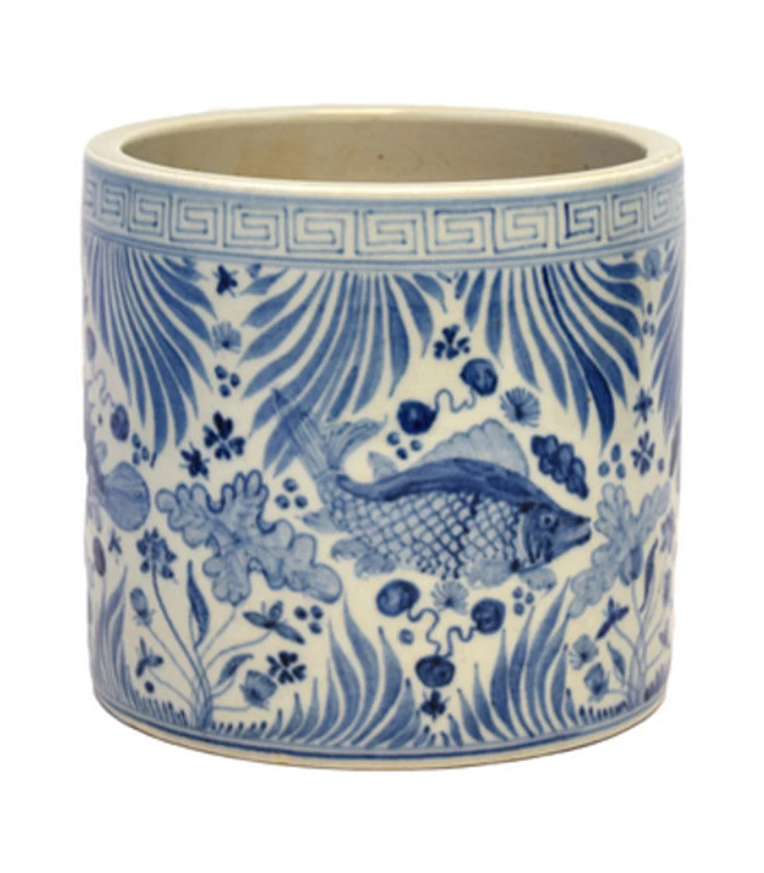 Blue and White Fish Motif Porcelain Orchid Pot 8 - Etsy | Etsy (US)