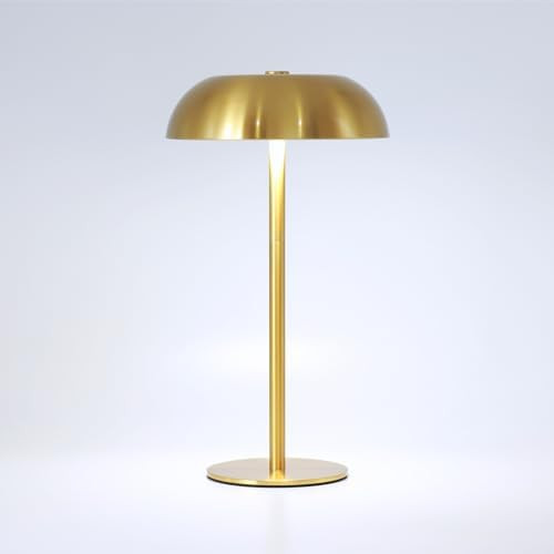 Portable Mushroom Table Lamp with 5200mAh Battery, 11'' Cordless LED Night Light with Stepless Di... | Amazon (US)