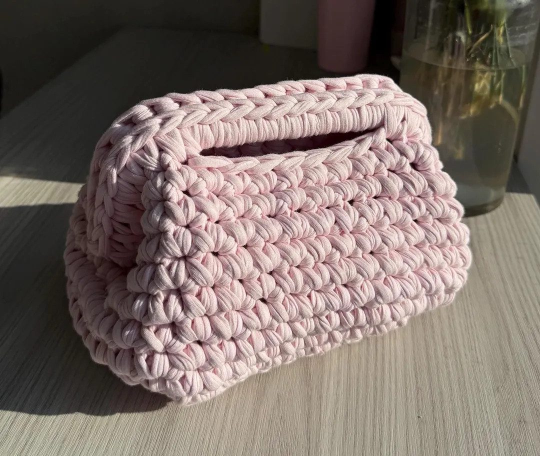 Handmade Crochet Clutch Bag W/ Handle -  Medium - Made to Order - Customs Available - 100% Recycl... | Etsy (US)