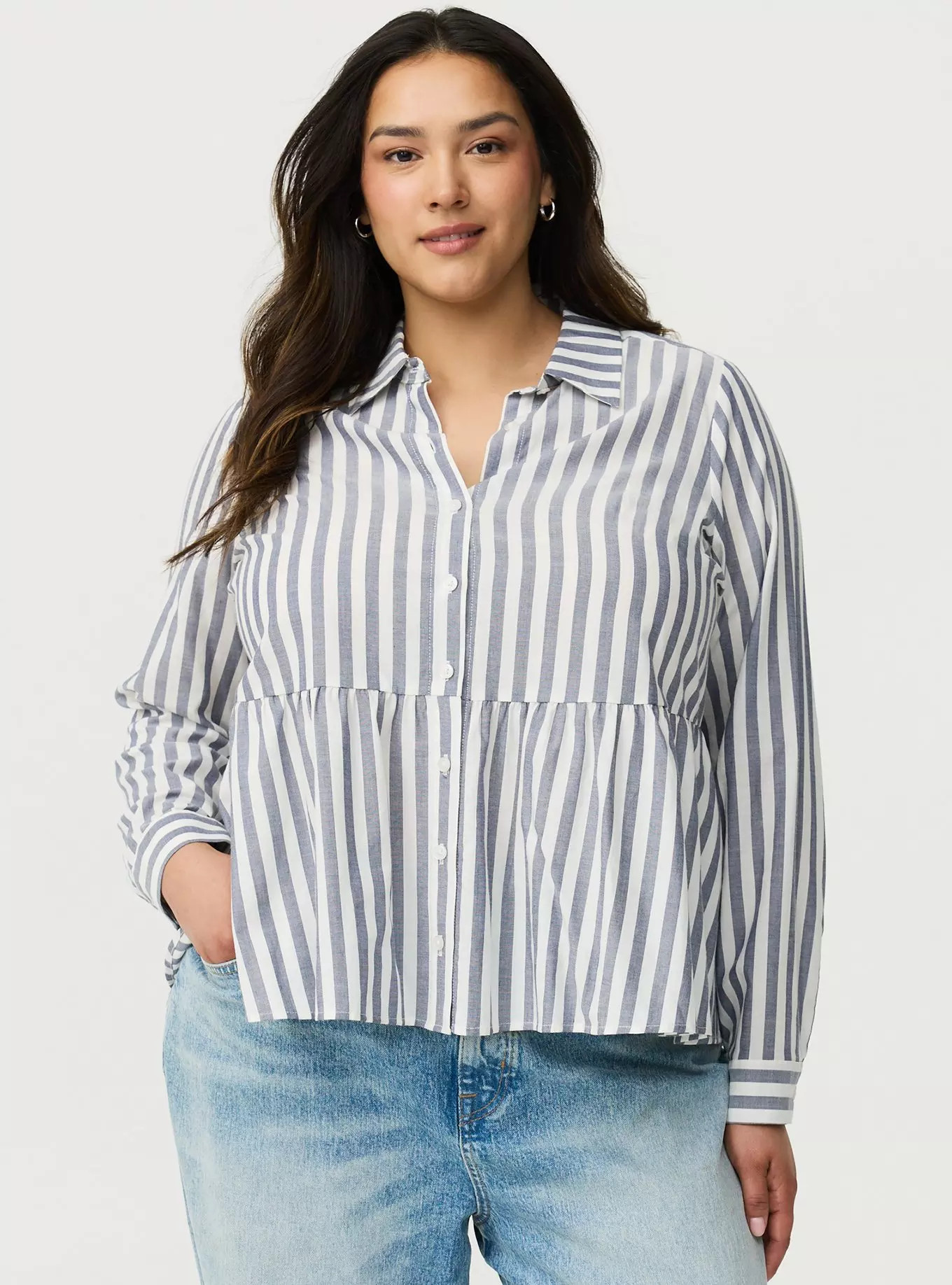 Button-Down Peplum Shirt | Torrid (US & Canada)