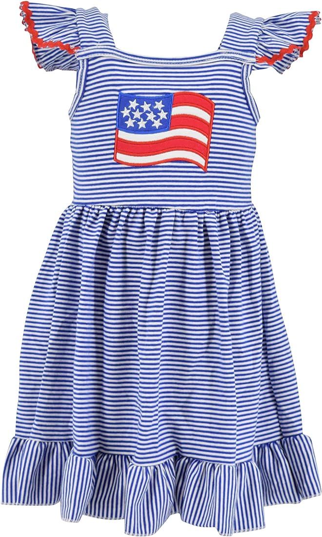 Unique Baby Girls 4th of July American Flag Dress | Amazon (US)