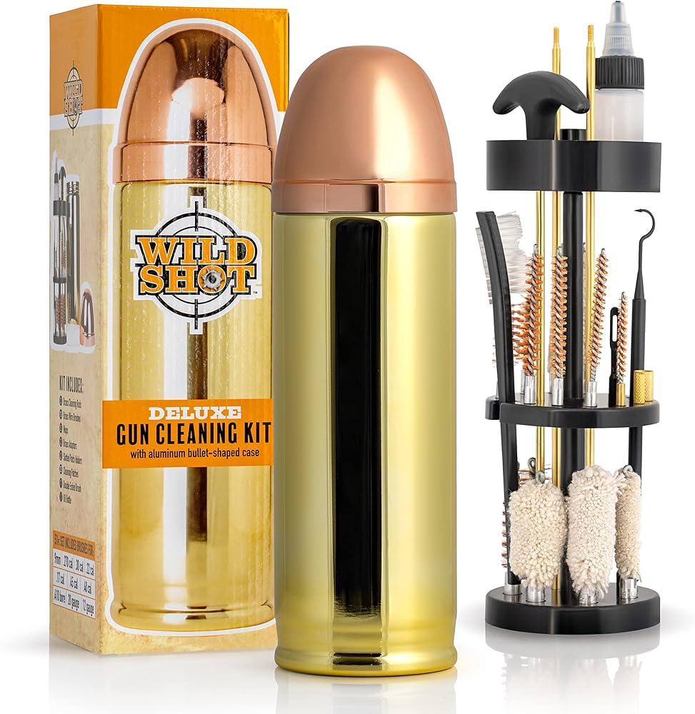 Amazon.com : Wild Shot Deluxe Gun Cleaning Kit with Registered Trademarked Aluminum Bullet Shaped... | Amazon (US)
