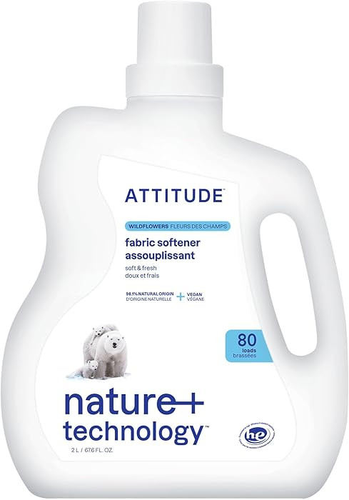 ATTITUDE Liquid Fabric Softener, Plant-Based & Vegan, HE Compatible, Naturally Derived, Wildflowe... | Amazon (US)