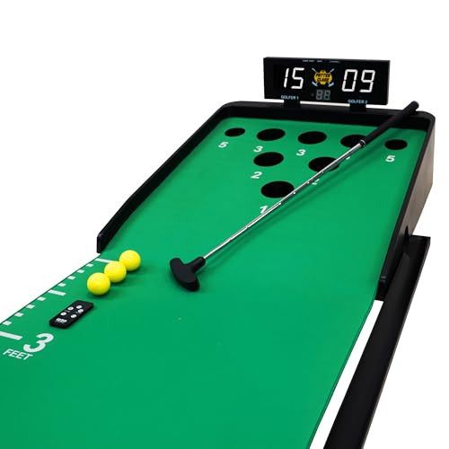 Izzo Golf Putter Clash Electronic Putting Game – Digital Scoreboard & 4 Game Modes, Indoor Outdoor Golf Game for Adults, 11 ft Putting Green Mat, Golf Gifts for Men, Putter & Balls Included | Amazon (US)