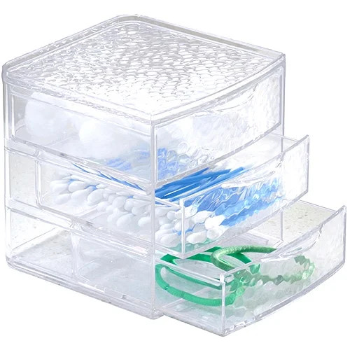 InterDesign Acrylic Makeup Organizer, 3 Drawers, Clear | Walmart (US)