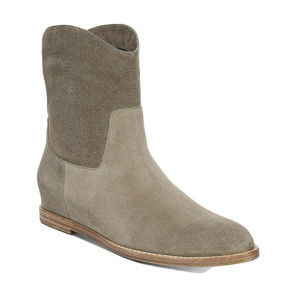 Vince Womens Sinclair  Suede Wedges Ankle Boots Gray 5.5 Medium (B,M) | Walmart (US)