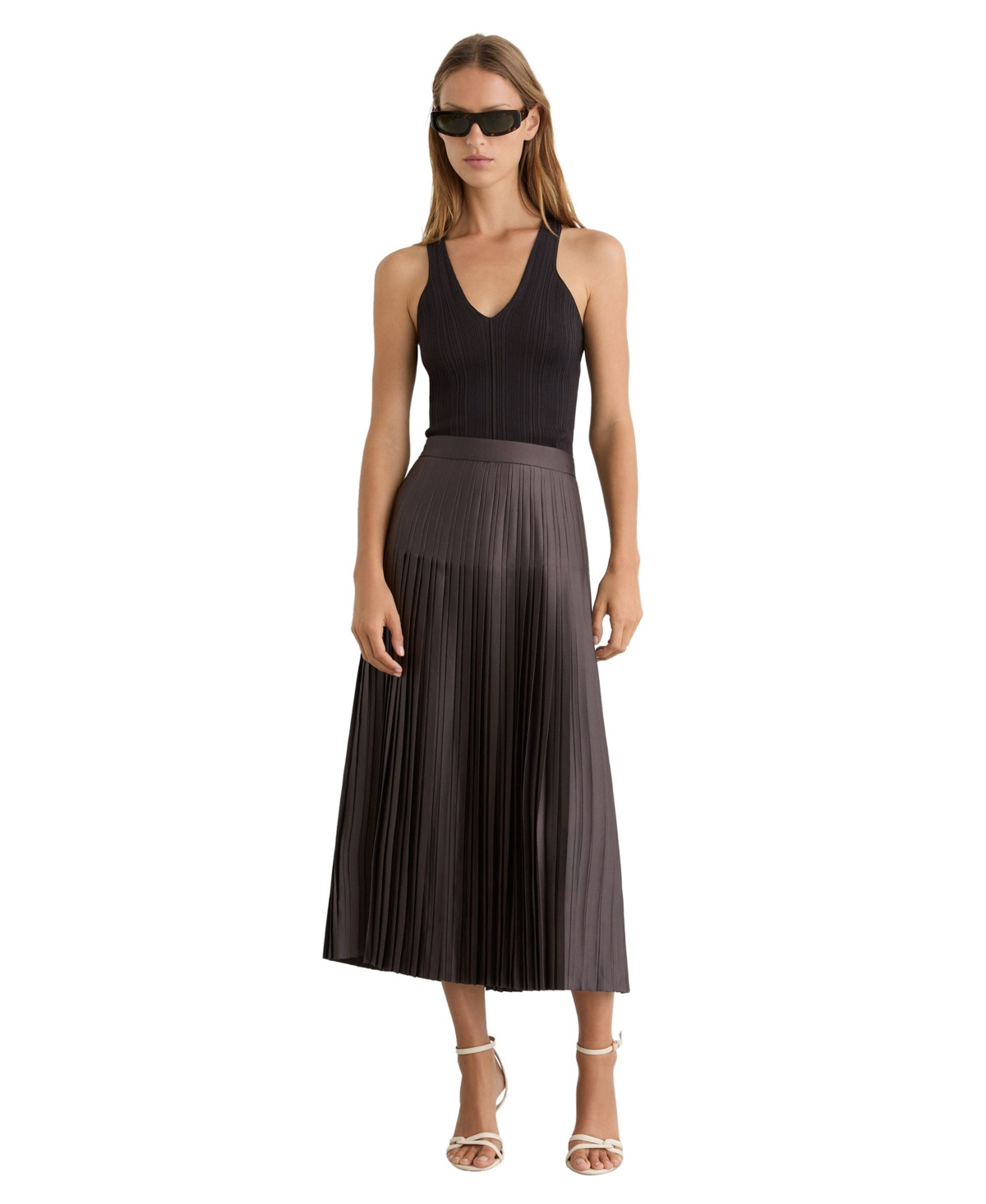 Reiss Women's Savannah Pleat Midi Skirts - Mauve | Macy's