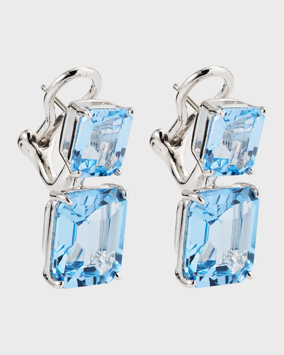Double Emerald Cut Drop Earrings | Neiman Marcus