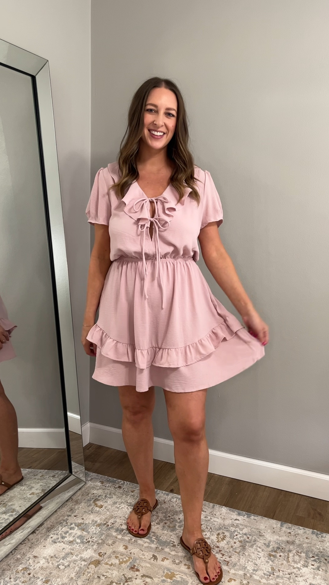 Love the ruffle details on this dress!

Wearing small, comes in more colors

Summer dress // summer outfit // summer outfits 2026 // resort wear // resort dress // resort dress // date night outfits // resort wear 2026 // vacation outfits beach // family photos outfits// family photos dress // family photos outfit ideas // summer vacation // tropical vacation // summer dresses // vacation outfits // beach outfit // swim look // swim outfits // beach outfits // tropical vacation // cruise outfit // wedding guest dress summer // Italy summer // cruise dress // baby shower dress // baby shower outfit // wedding shower dress // travel outfits // wedding shower outfit // bridal shower outfit // bridal shower dress // work outfit // office outfit // business casual // work outfits // office outfits // business casual workwear // event dress // wedding guest dress // cocktail dress // country concert outfits // festival outfit // festival dress // summer outfits // graduation dresses // concert outfits // graduation guest outfits

#LTKootd #LTKWedding #LTKSeasonal