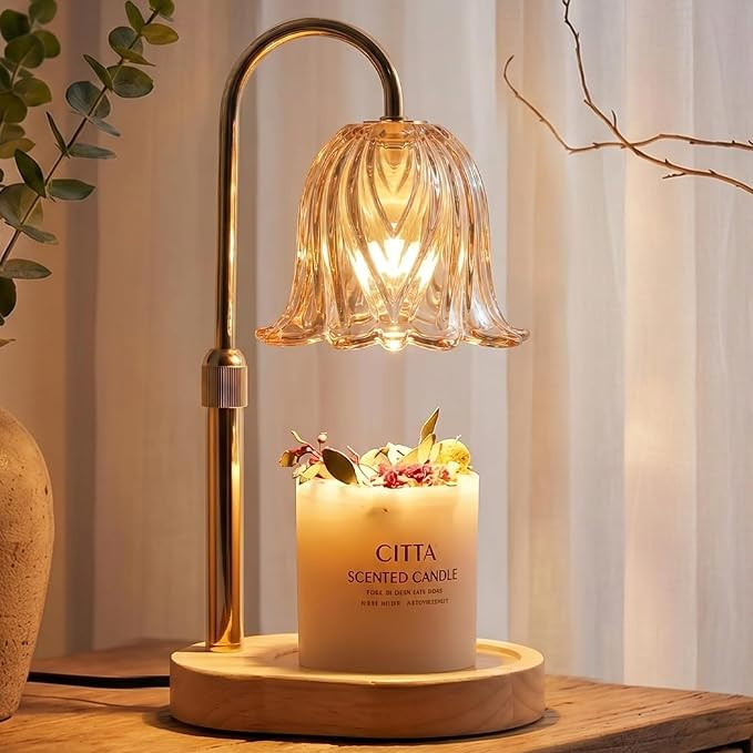 Candle Warmer Lamp for Jar Candles, Height Adjustable and Dimmable with Timer, Flame-Free Top-Dow... | Amazon (US)