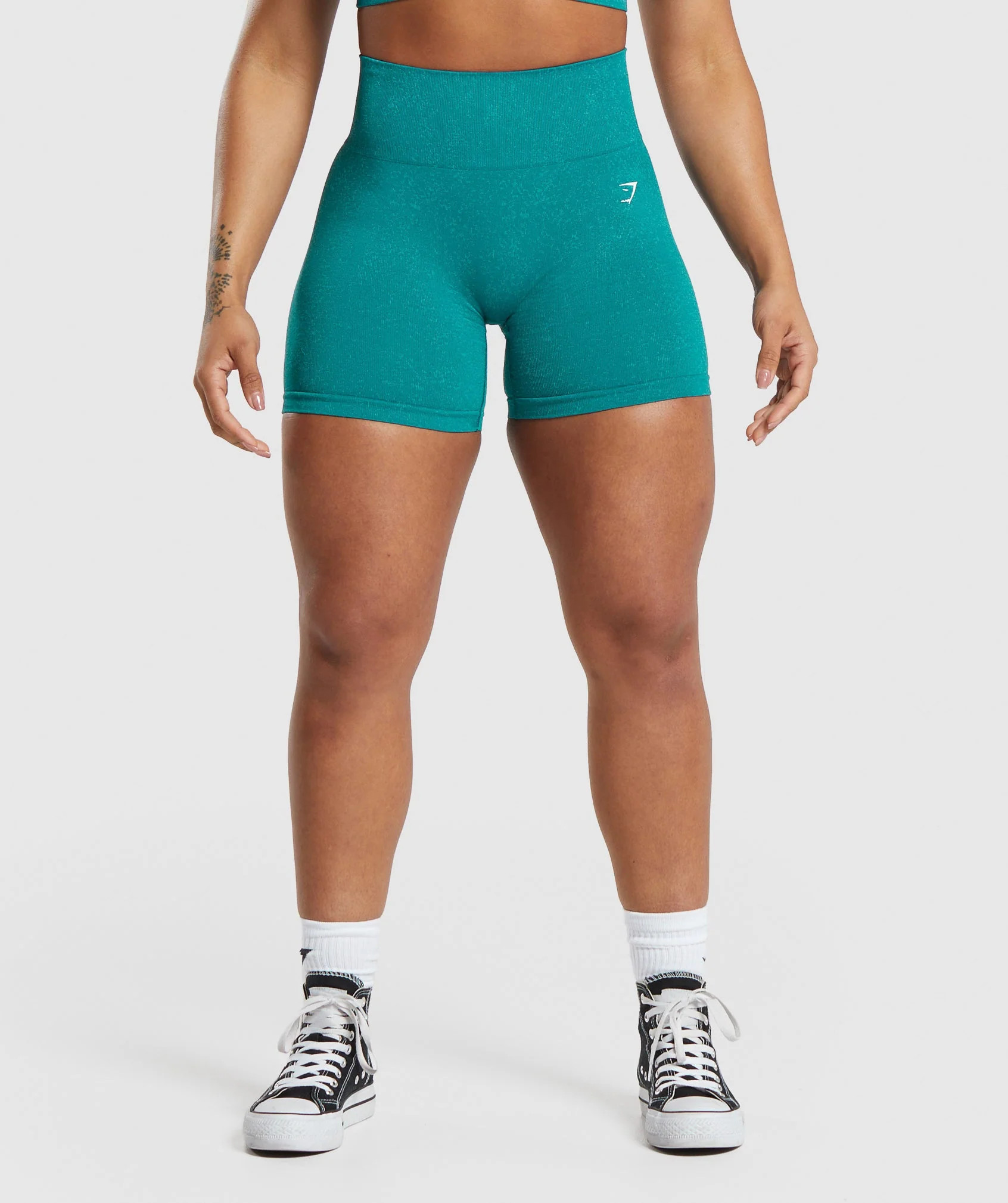Gymshark Adapt Fleck Seamless Shorts - Ocean Teal/Artificial Teal | Gymshark (Global)