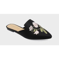 Click for more info about Women's Serafina Embroidered Satin Flat Mules - Who What Wear™