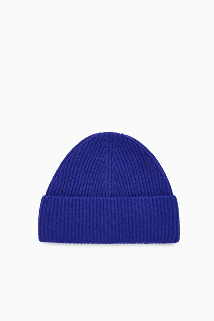 BEANIE AUS MERINOWOLLE - Blau - Hats - COS | COS (EU)