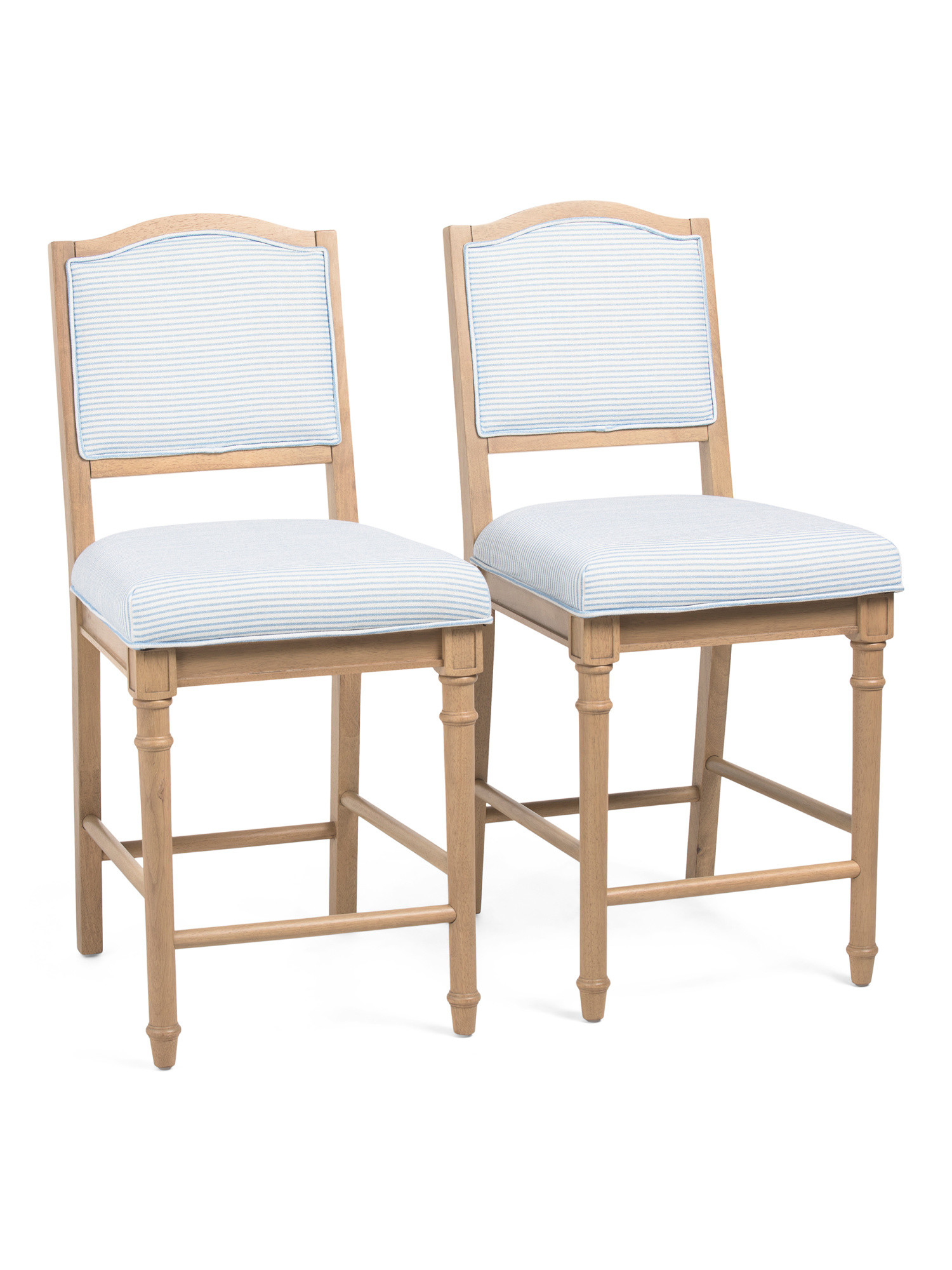 Set Of 2 16x39.5 Wooden Frame Counter Stools With Turned Legs | TJ Maxx