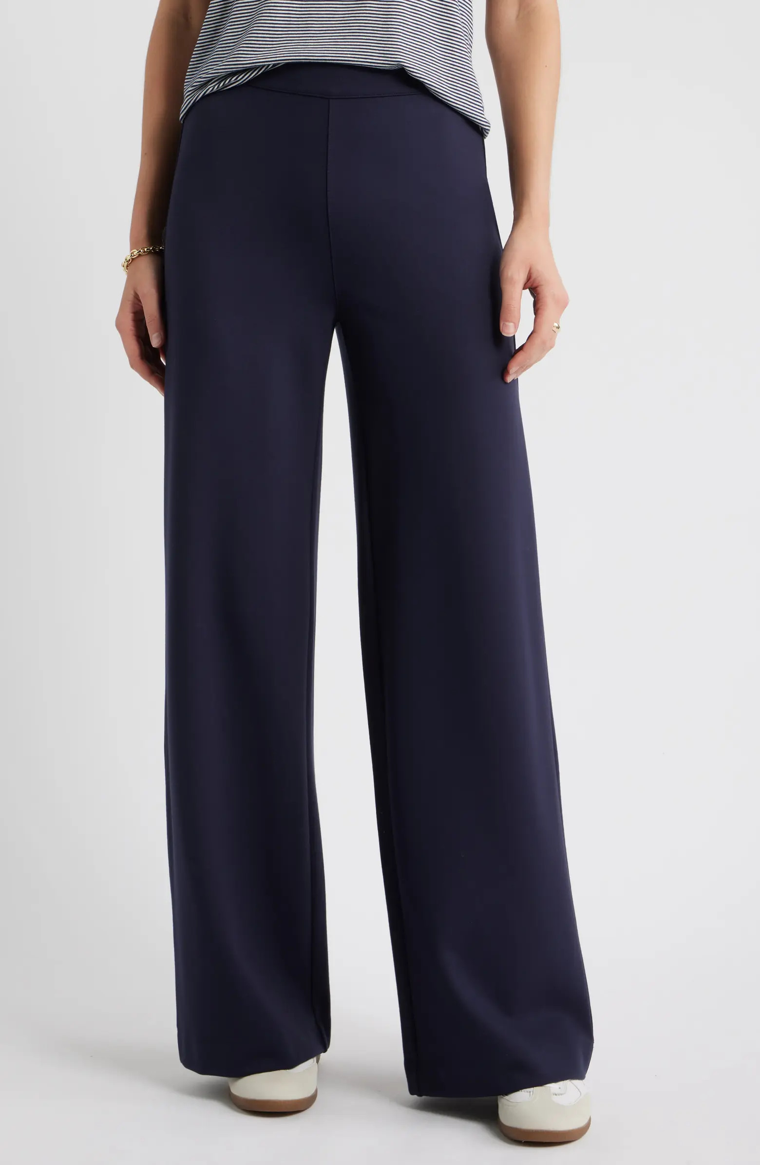 High Waist Wide Leg Ponte Pants | Nordstrom