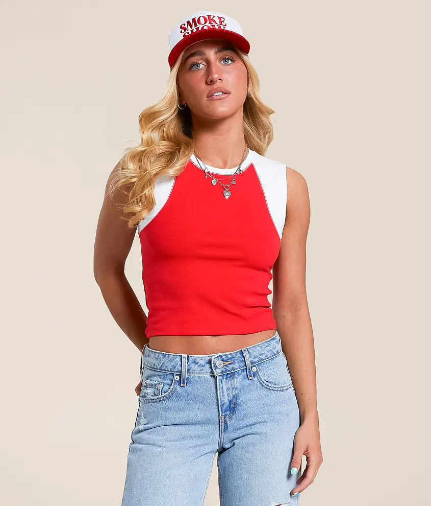 Color Block Cropped Tank Top | Buckle