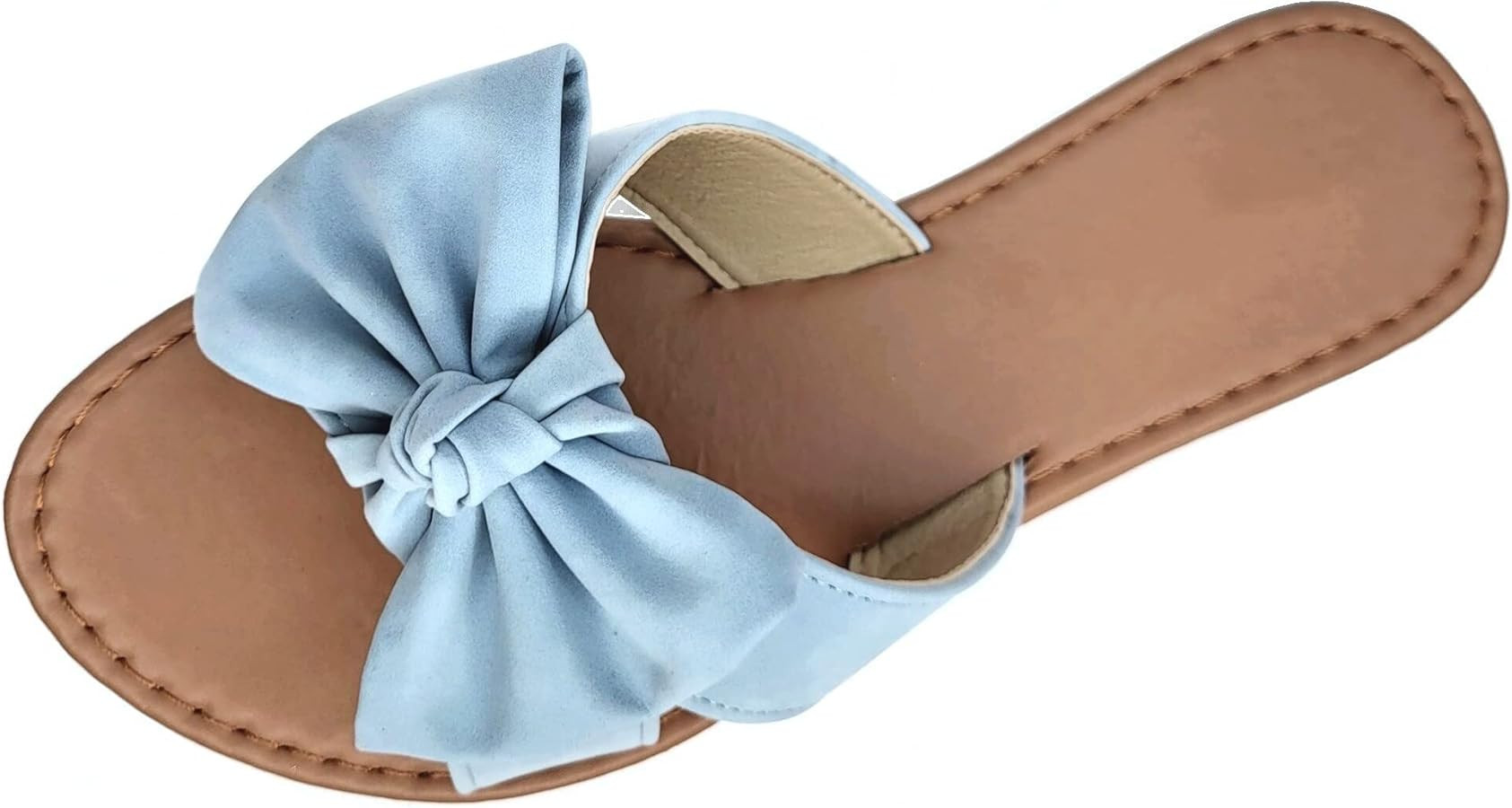 SAMANTHA Sandals Slip On Slide Flat with Twist Knot Bow | Amazon (US)