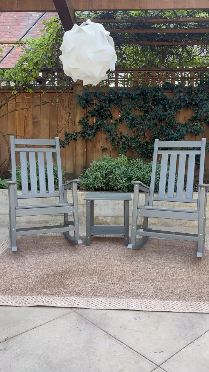 Ultimate Comfort with Garvee HDPE Rocking Chair Set #ad