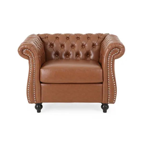 Silverdale Traditional Chesterfield Club Chair by Christopher Knight Home | Bed Bath & Beyond