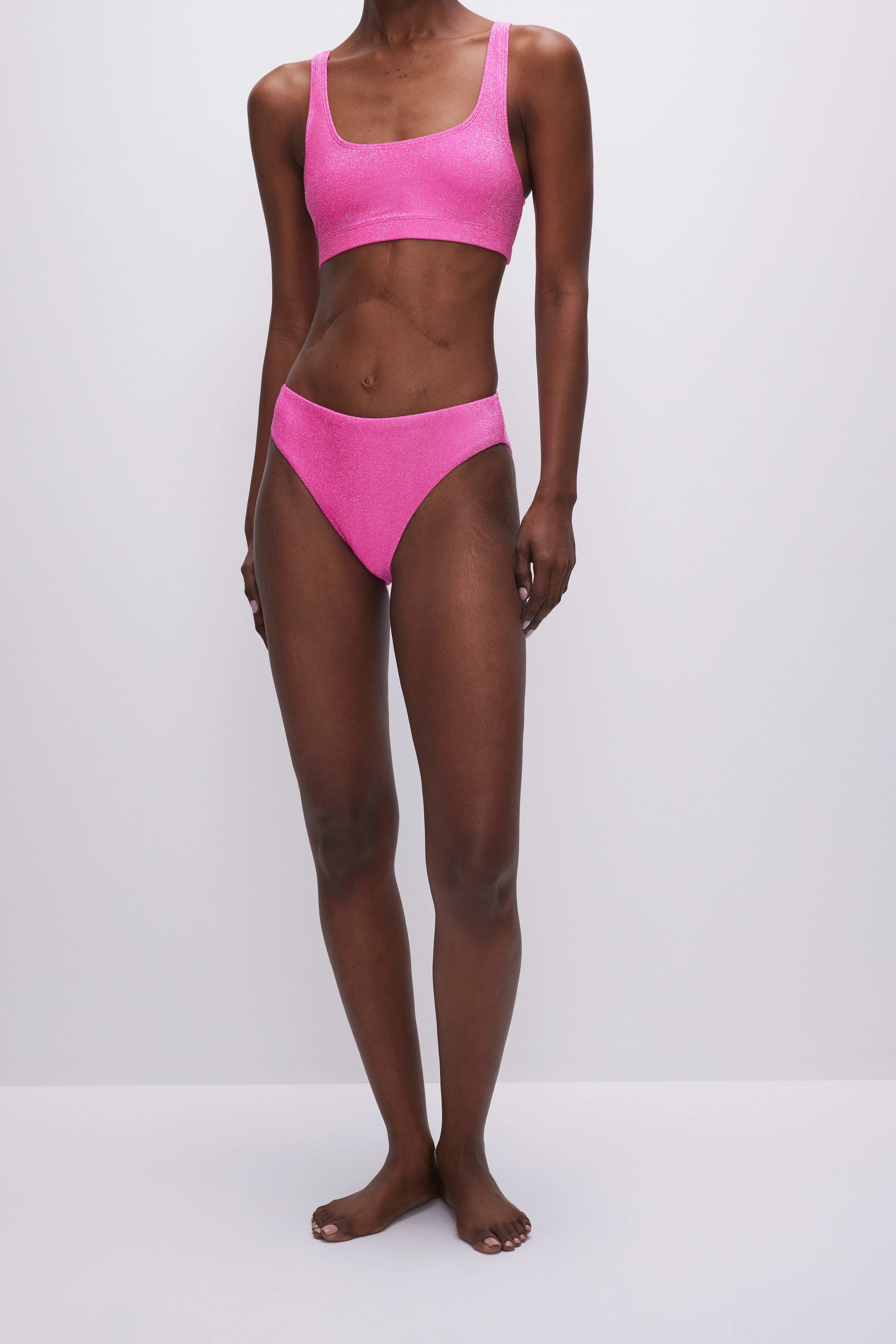 SPARKLE BIKINI BOTTOM | KNOCKOUTPINK001 | Good American