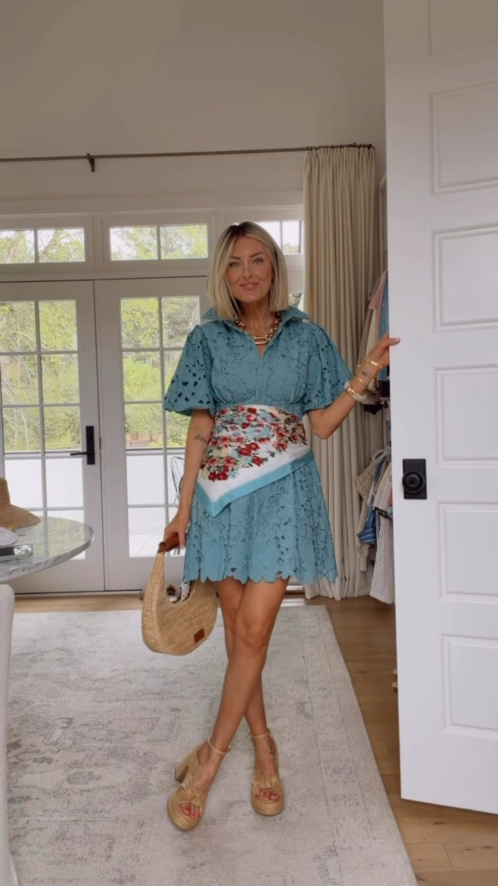 This blue eyelet dress is so pretty, and this scarf is so cute styled with it! Love this look! Wearing XS!

Loverly Grey, spring dress, eyelet dress, Easter outfit, Easter weekend

#LTKSeasonal